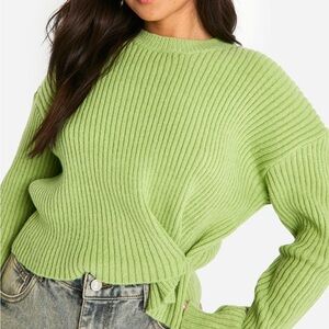 Revolve One Grey Day Ribbed Sweater